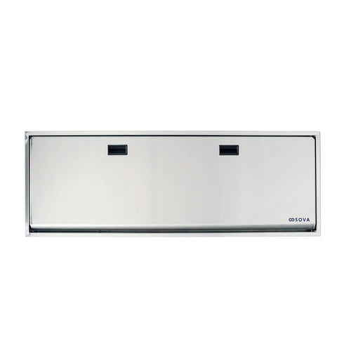 Sova Solace Stainless Steel Extended Length Changing Table-Closed