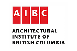 Logo of the Architectural Institute of British Columbia on a white background
