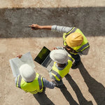 Contractors reviewing plans
