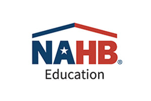 NAHB Education logo with red, blue, and white colors on a white background