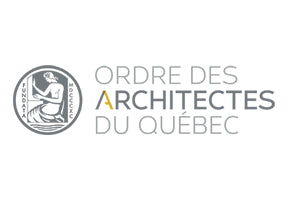 Logo of the Ordre des Architectes du Quebec on a white background
