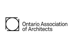 Logo of the Ontario Association of Architects on a white background