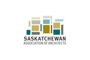 Logo of the Saskatchewan Association of Architects on a white background